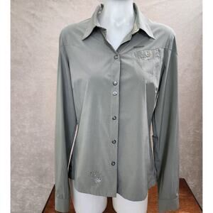 ROSSIGNOL outdoor fishing roll tab sleeve Large Tan Khaki Dry Hiking activewear